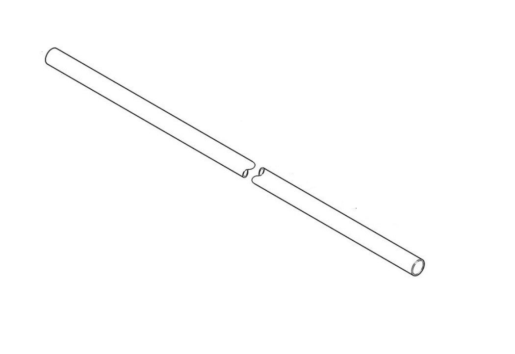 Tube complet Ø 28 mm x 1,47m occasion origine STIHL FS360C - FS410C - Référence 4147-710 7105 / 4147 710 7105  / 4147-710-7105  / 41477107105