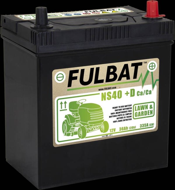 Batterie Fulbat NS40 (+D) CA/CA 12V 36 AH (- / + ) NS40D Bornes Japonaises (sans entretien)
