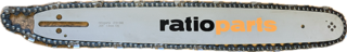 Guide chaine + chaine occasion etat proche du neuf - MCCULLOCH 20X POWER Ratioparts 210-248 Guide-chaîne 45 cm 0,325 pouces 1.3 mm - Référence 210,248 / 210248 / 210-248