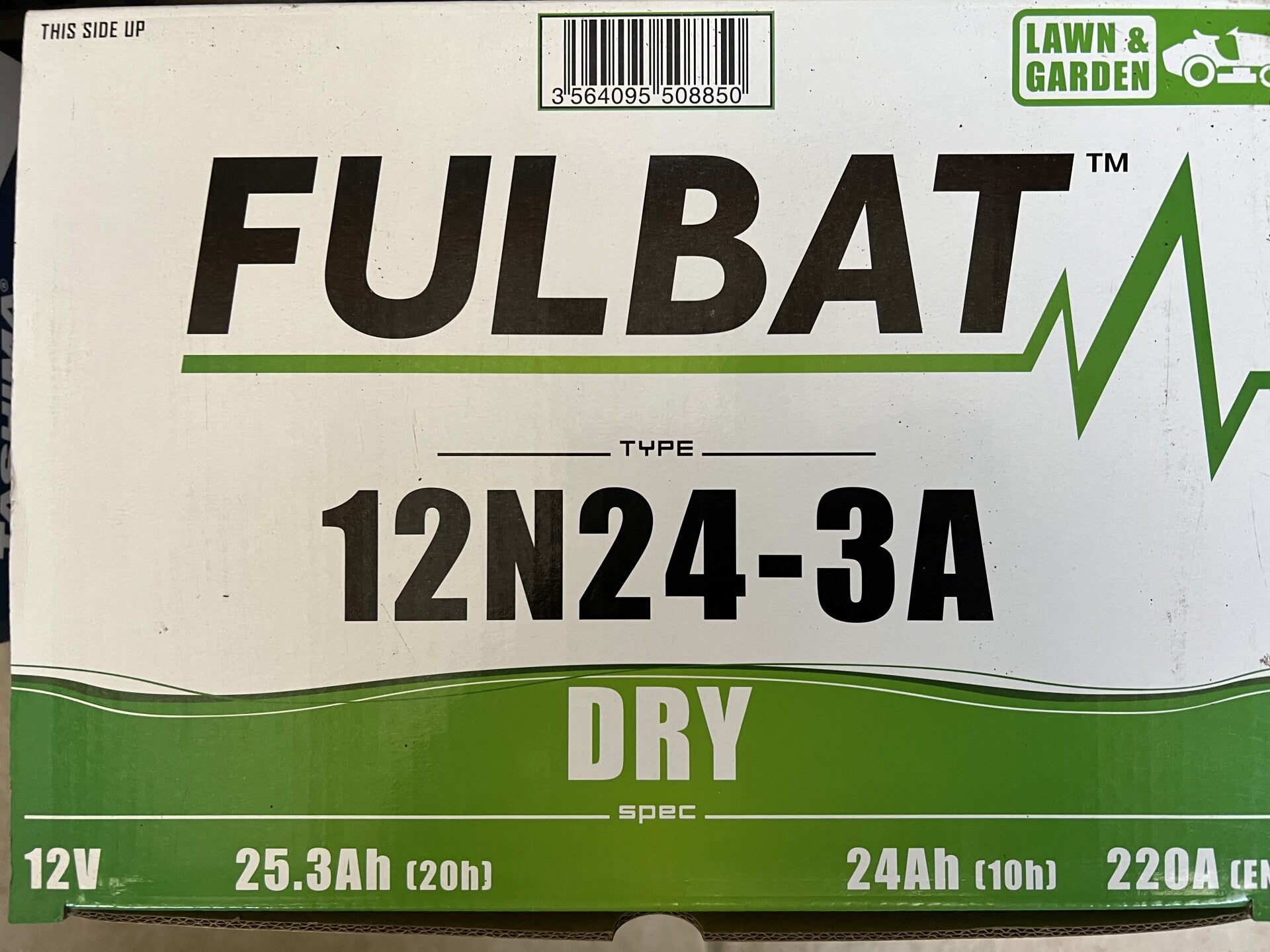 BATTERIE FULBAT 12V 25,3 Ah Référence 12N24-3A