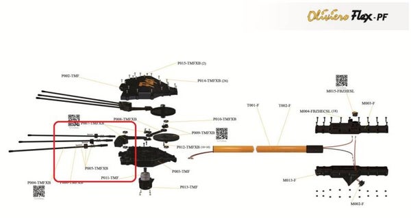 Kit de fixation de baguette (Oliviero FLEX-PTE,FLEX-PTM, FLEX-PF, FLEX-BTM, FLEX-BF)
