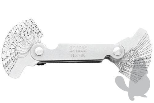 Jauges pour filetage GEDORE METRIQUE ET WHITWORTH. Indispensable pour mesurer tous les types de filetage.  Réf: 9208469