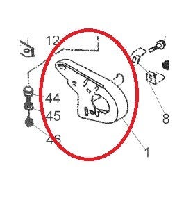 Carter motobineuse Emak - Référence YF1325046
