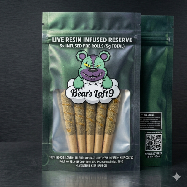 Bear’s Loft 9: The Infused Reserve (Live Resin 5-Pack)