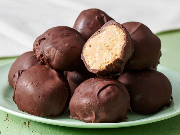 Chocolate covered peanut butter balls
