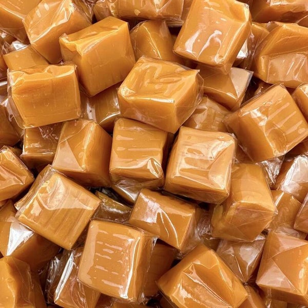 Infused caramel squares