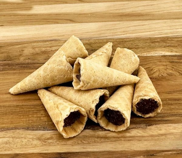 Chocolate waffle cone ends