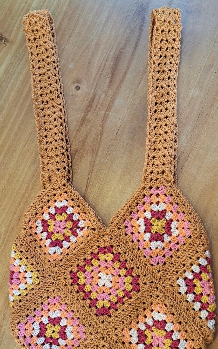 Scheepjes granny tas haken kleur goudgeel