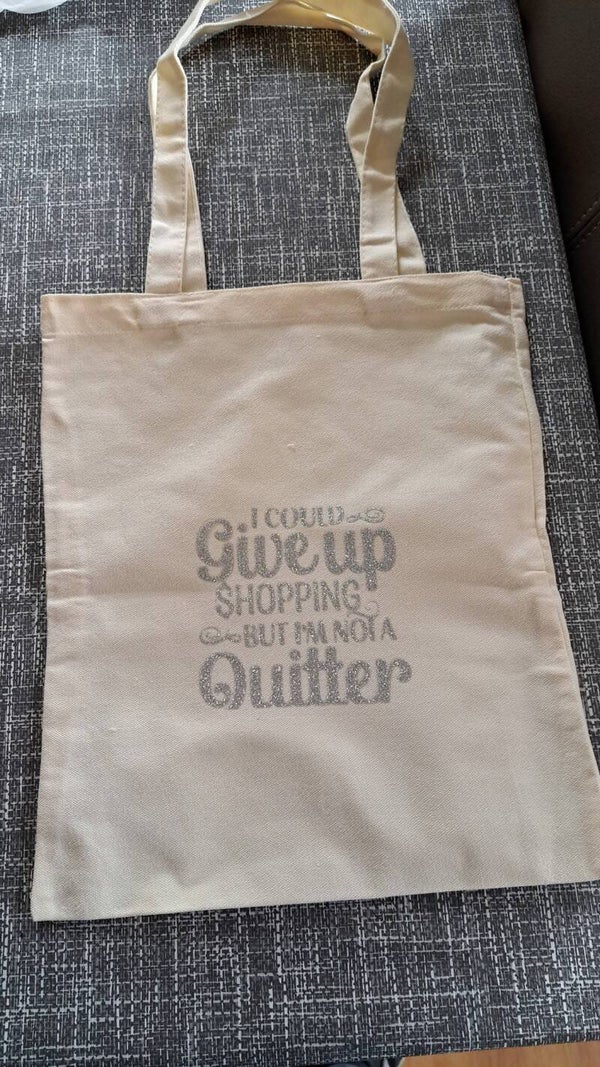Tas met zilver opdruk