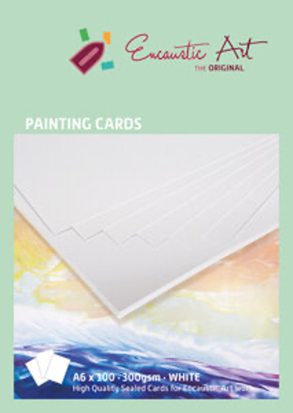 Encaustic Art schilderkaarten A6x100 - wit