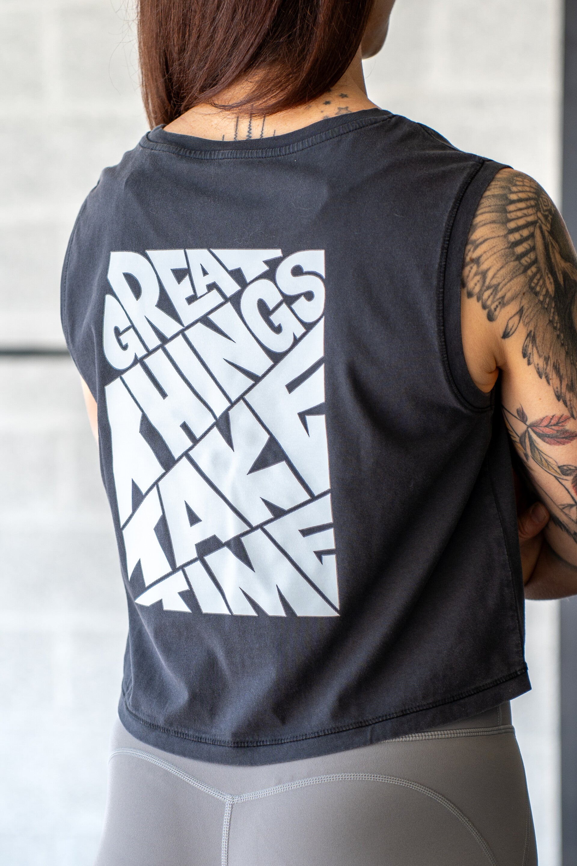 Débardeur Washed Black - Great things