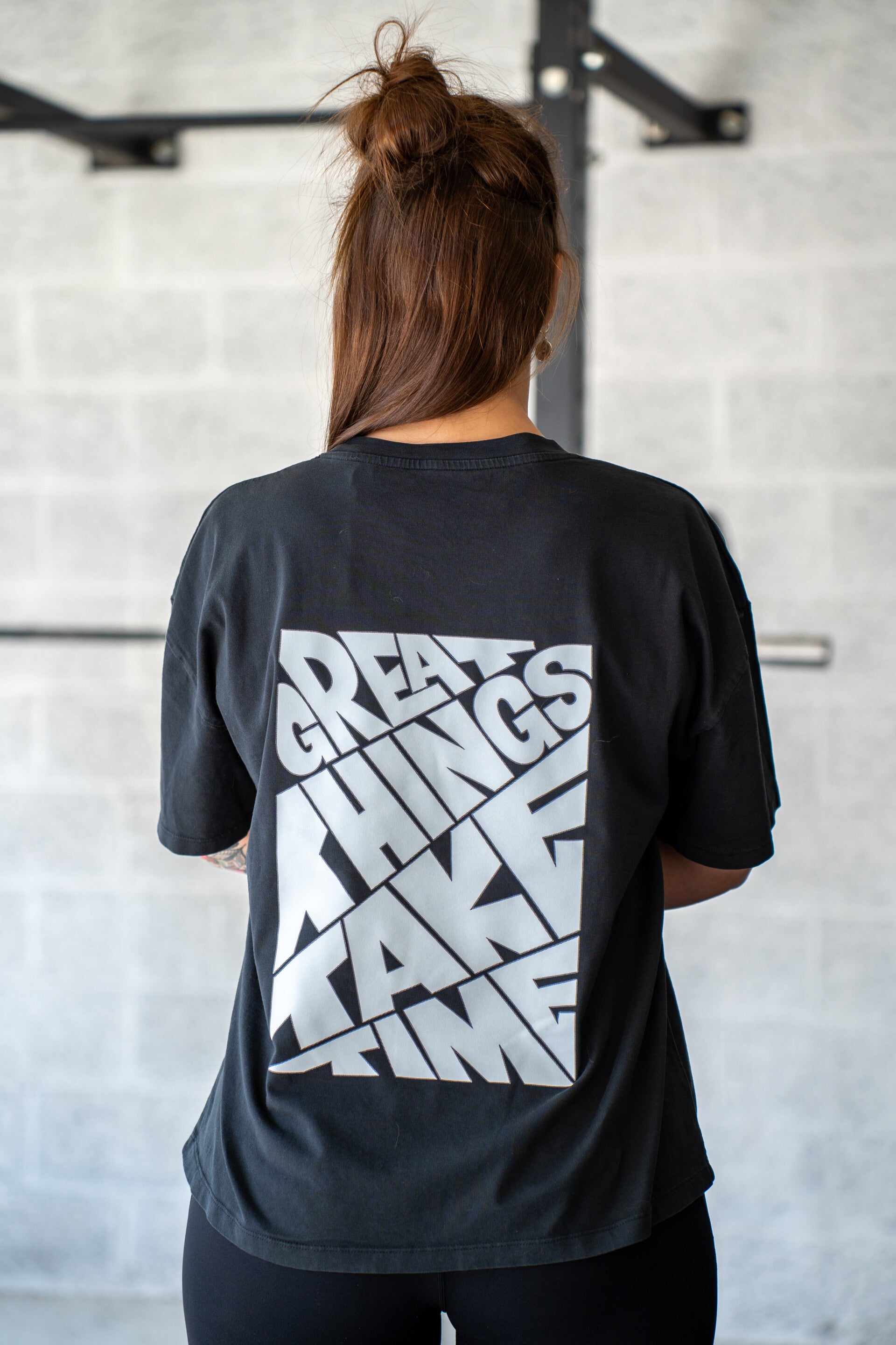 T Shirt oversize Femme noir - Great things