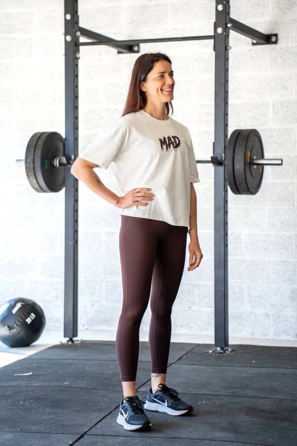 T-Shirt Oversize Femme Beige - Push Your Limits