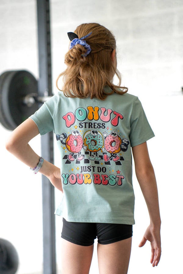 T Shirt enfant Donuts Sauge