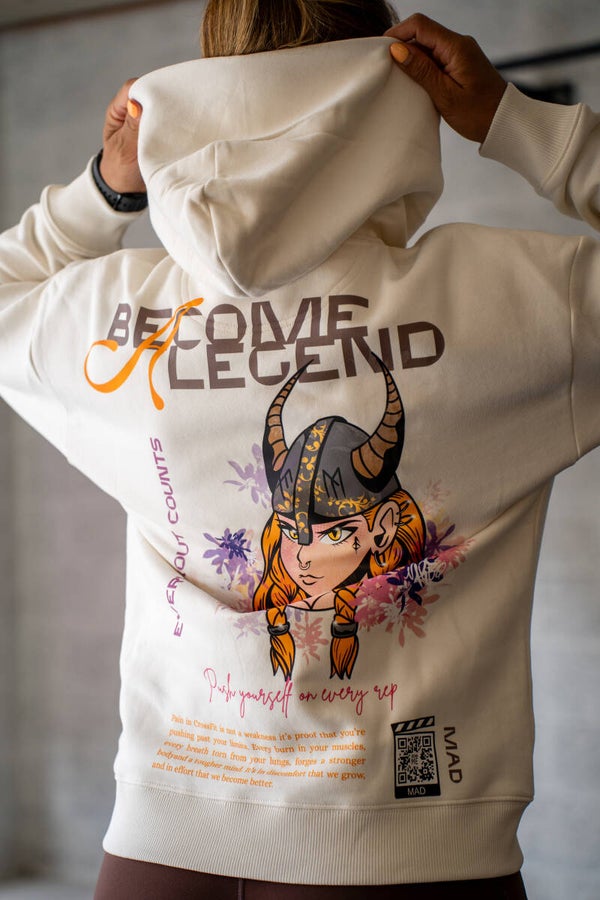 Sweat Oversize beige - Become a Legend