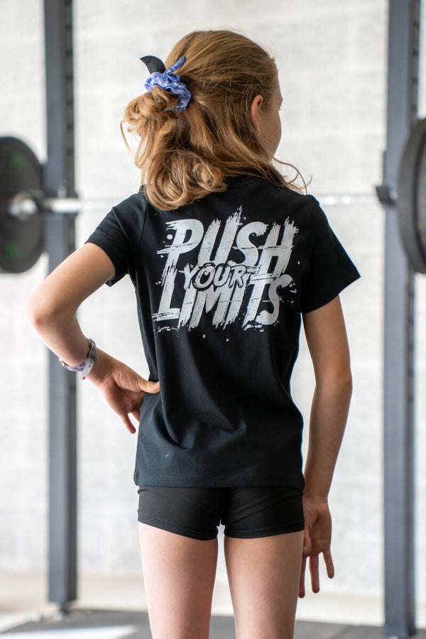 T Shirt enfant Push your limits noir