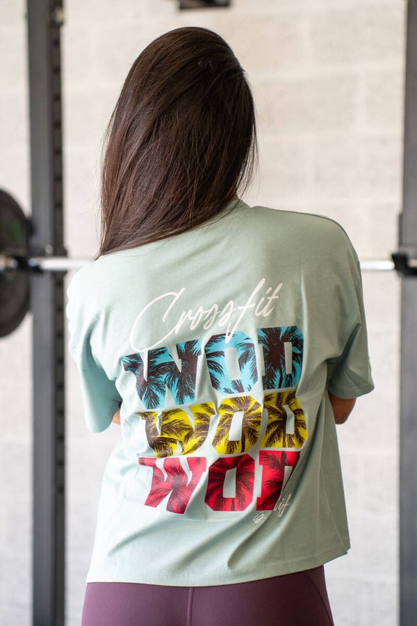 T Shirt oversize femme jade green - Crossfit WOD