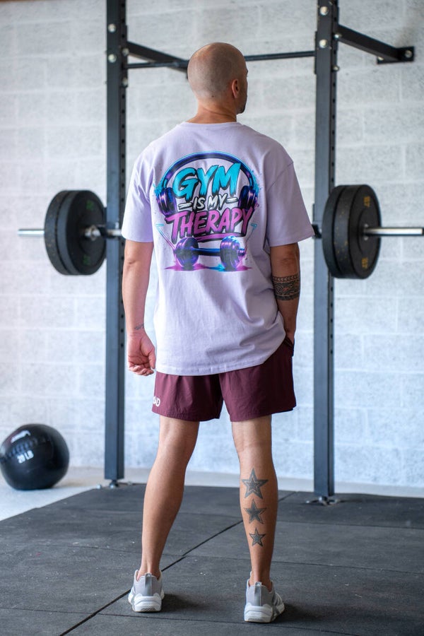 T Shirt oversize Homme / Femme - gym therapy - Lilla
