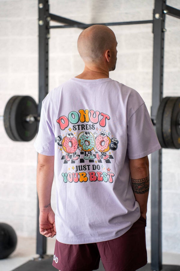 T-Shirt Oversize Homme / femme - Donuts - Lilla
