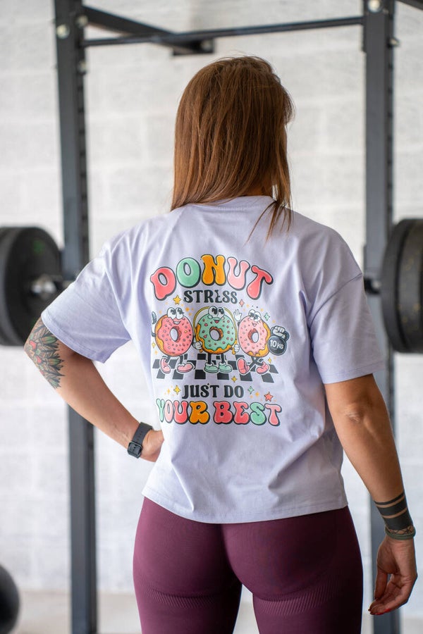 T - Shirt oversize Femme - Donuts - Lilla