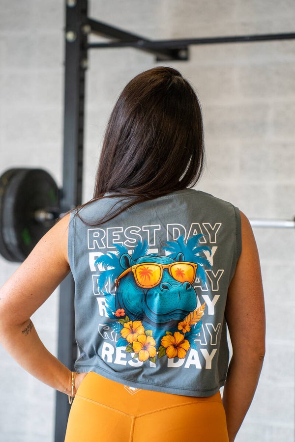 Débardeur Rest day - Washed grey