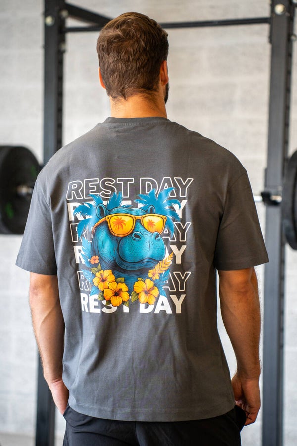 T Shirt Oversize Iron grey - Rest day