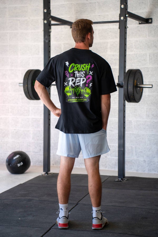 T Shirt Oversize Noir Crush This rep