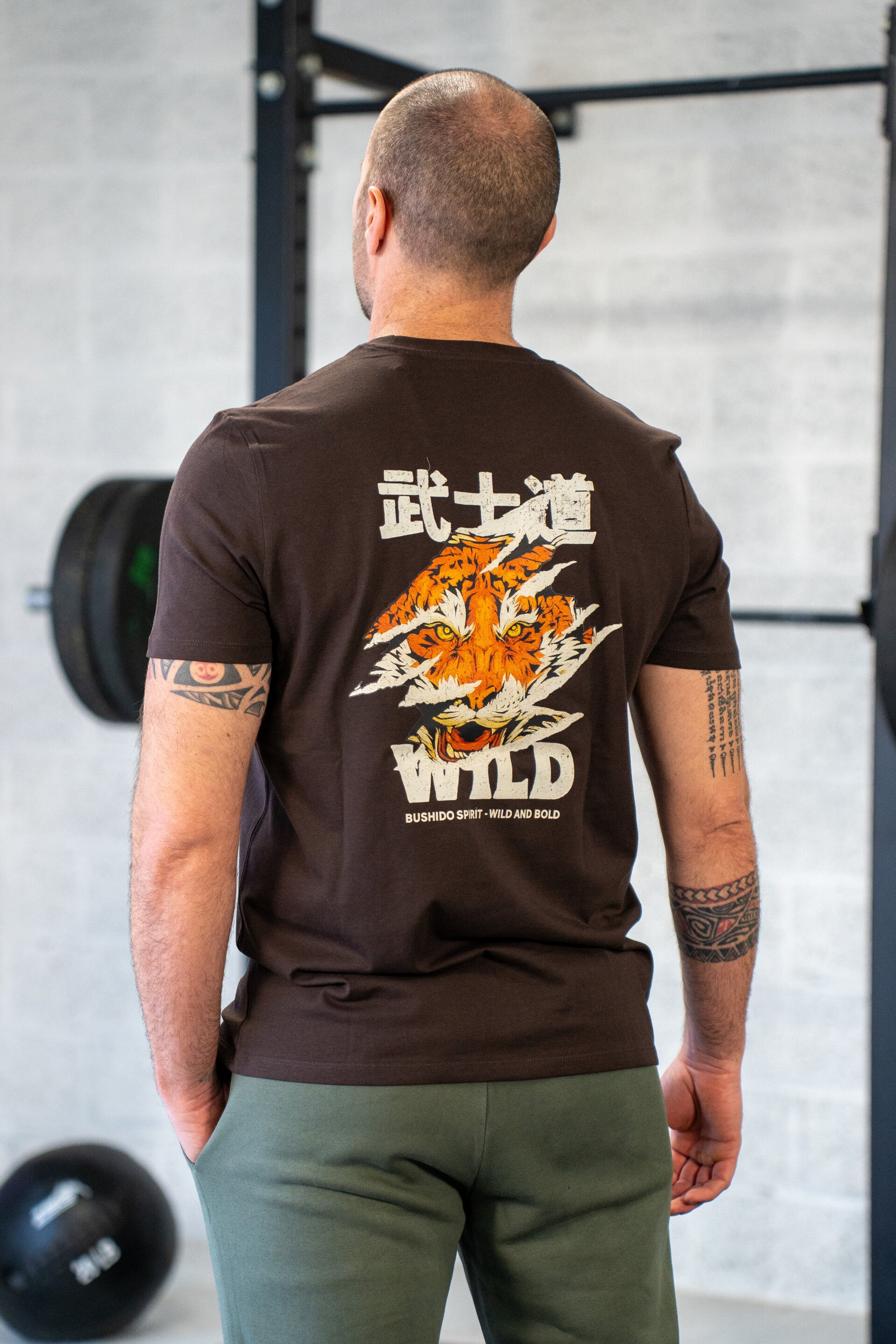 T shirt unisexe tigre - Chocolat