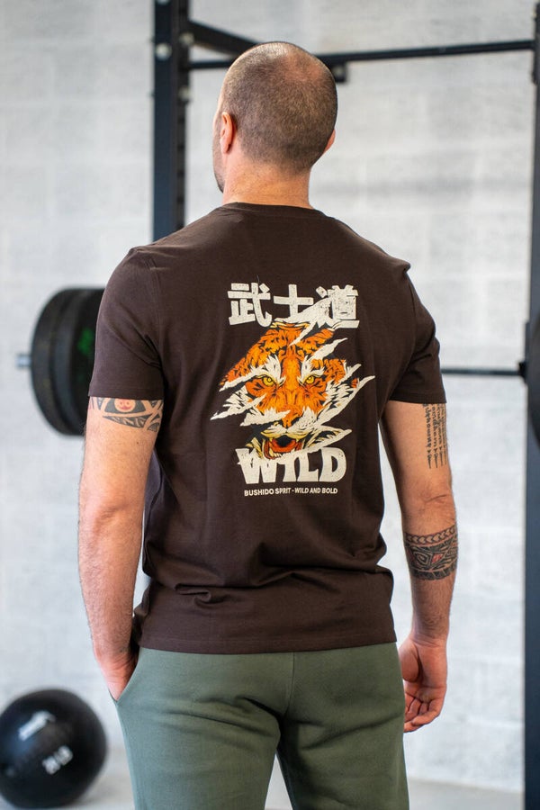 T shirt unisexe tigre - Chocolat