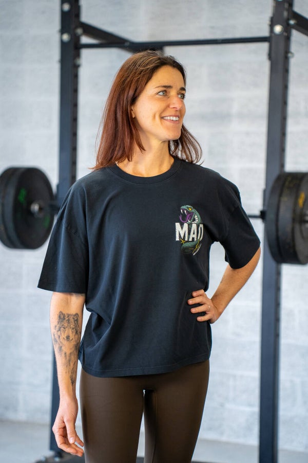 T shirt oversize femme noir - Food is fuel