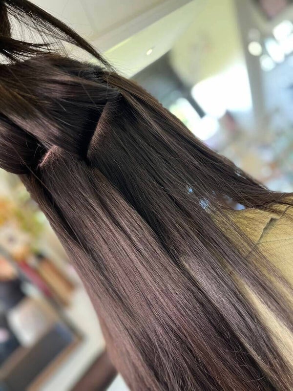 Invisible Bead Extensions nieuwe set virgin haar 55cm 60gr