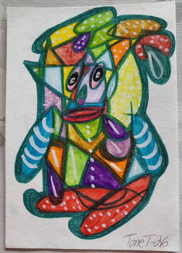 The Genie Clown made out of Balloons that can pop at anytime