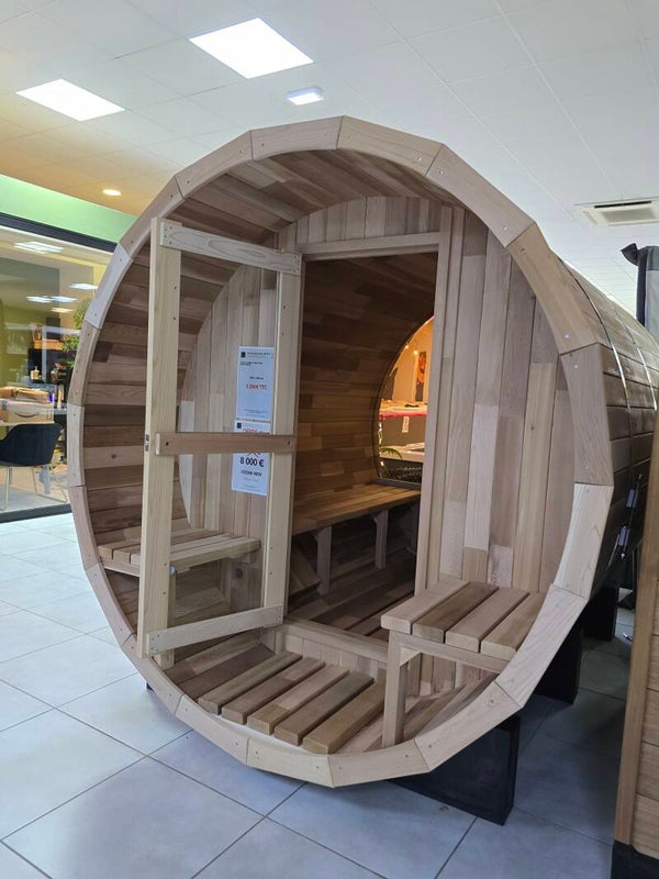 SAUNA traditionnel Pierre de Lave OCEAN VIEW avec porche