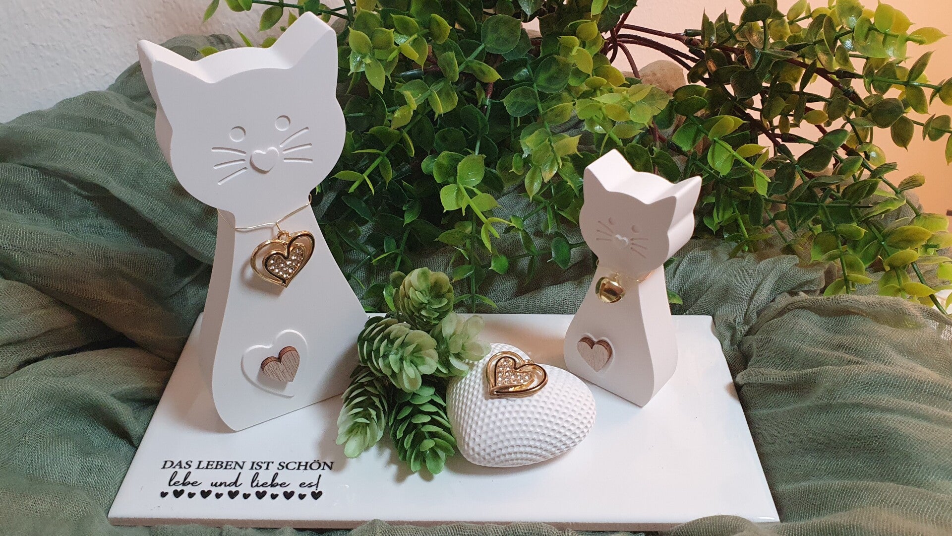 Katzen Duo auf Retro-Fliese