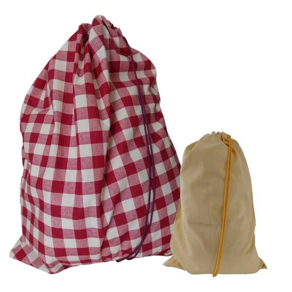 Bluvardi katoenen waszakken set van 2 stuks - red-yellow