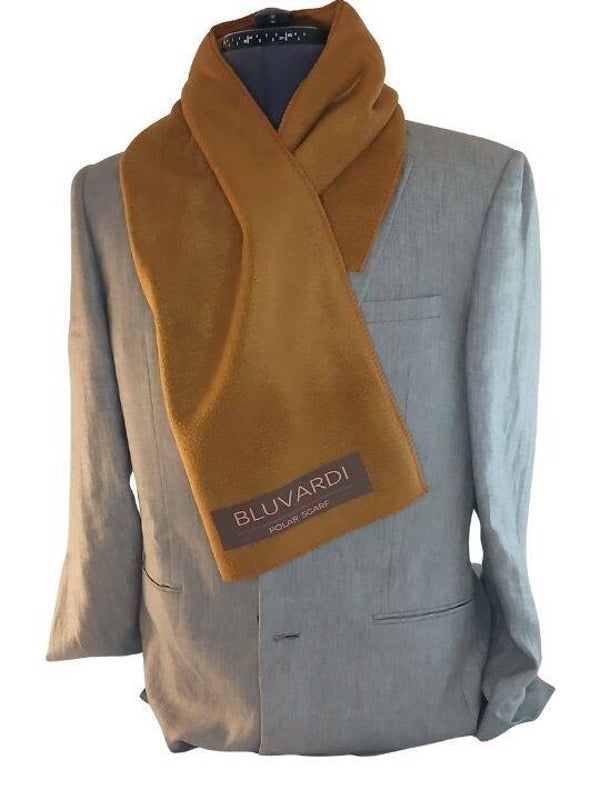 Fleece Wintersjaal Bluvardi - XXL - Donker oker