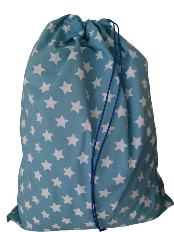 Bluvardi Katoenen waszak -Heavy Duty XXL- met trekkoord - white stars