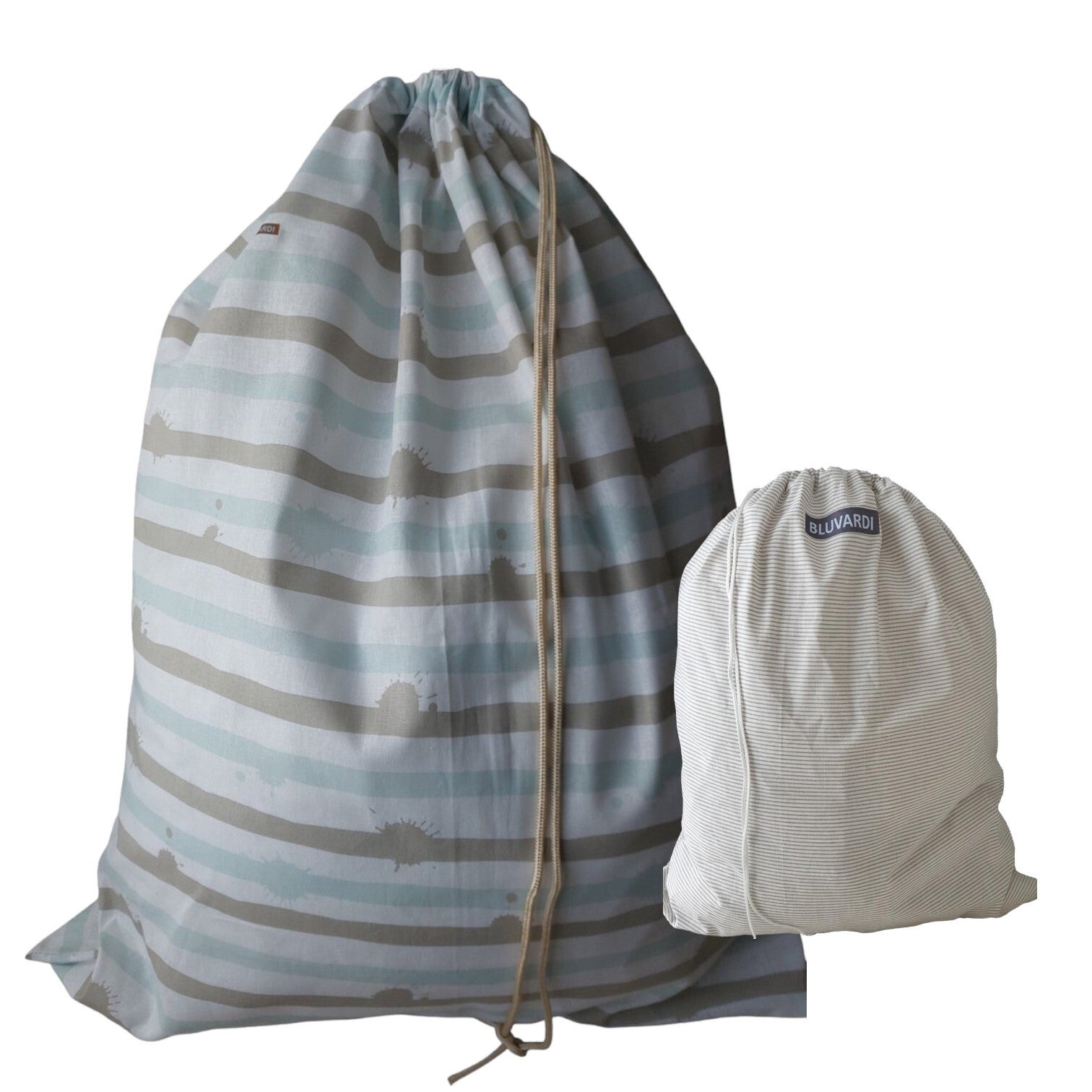 Bluvardi katoenen waszakken set van 2 stuks - pijama colors-pijama grey