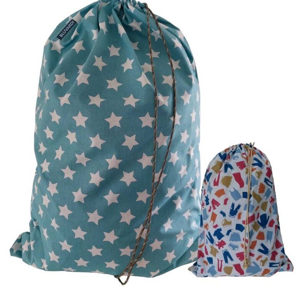 Bluvardi katoenen waszakken set van 2 stuks - stars-ropa