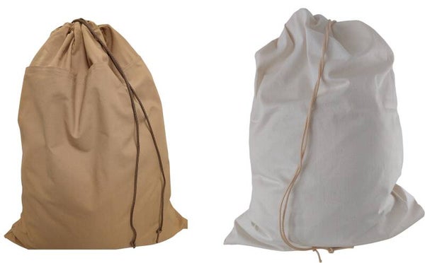 Bluvardi katoenen waszakken set van 2 stuks - XXL -bruin- natural cotton