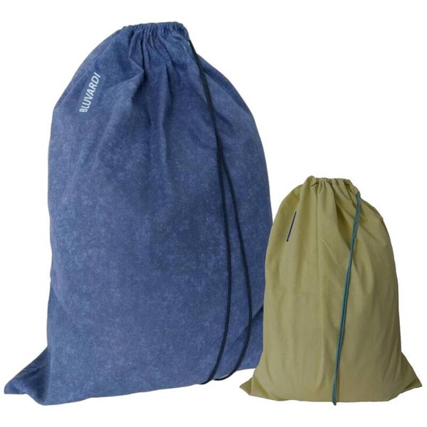 Bluvardi katoenen waszakken set van 2 stuks - marine blue -green