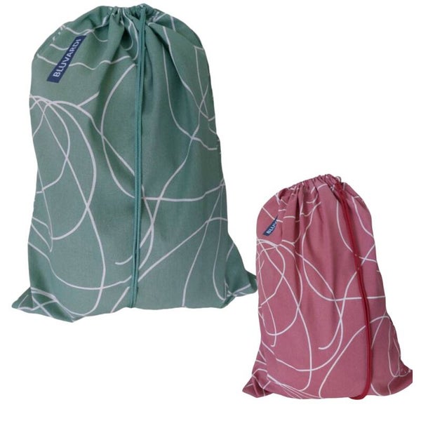 Bluvardi katoenen waszakken set van 2 stuks - green-red