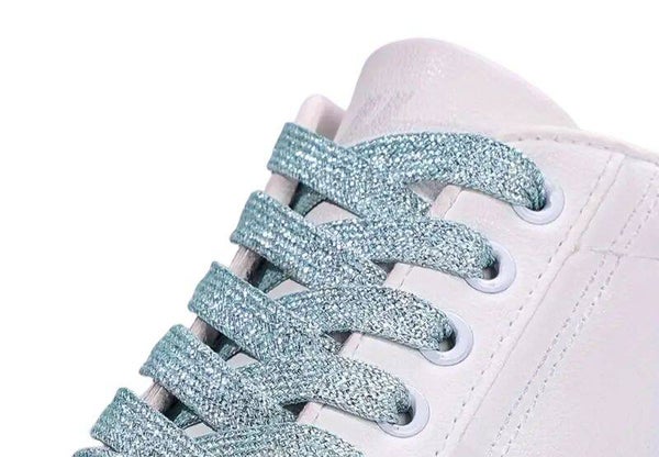 Schoenveters-plat- mint  green -140 cm