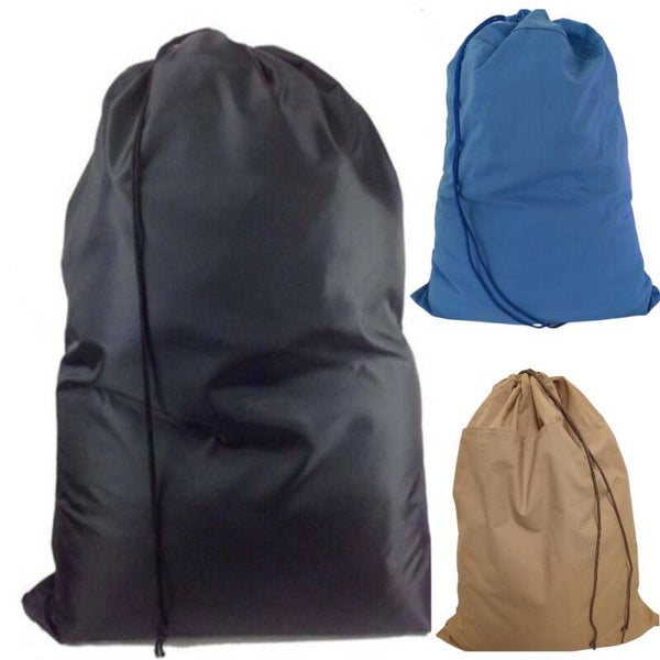 Bluvardi katoenen waszakken set van 3 stuks - XXL -zwart - bruin - blauw