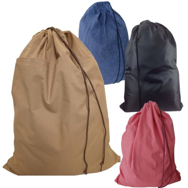 Bluvardi katoenen waszakken set van 4 stuks - XXL -bruin-red bruin- zwart-navy blue