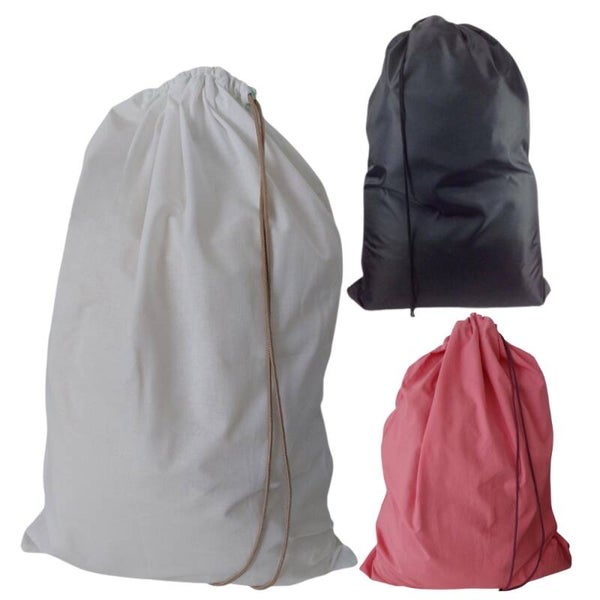 Bluvardi katoenen waszakken set van 3 stuks - XXL -wit-red  bruin - zwart
