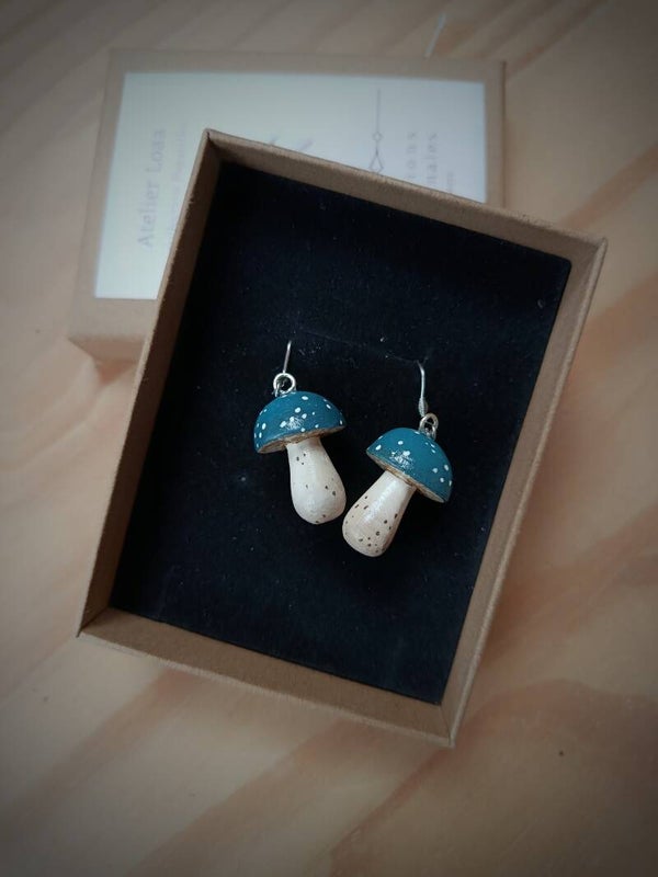 Boucles Champignons (bleues)