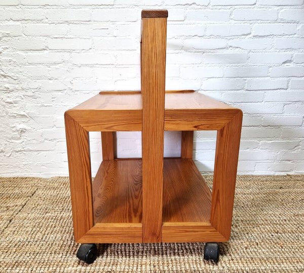 Vintage Pine Trolley Wall Unit, 1970s