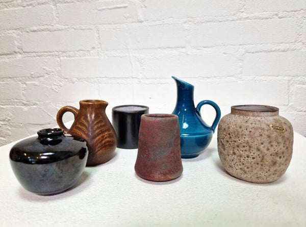 Collection of 6 Vintage Mini Vases, 1960s