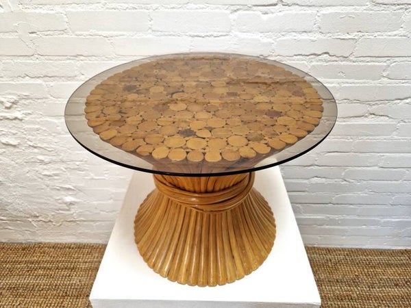 McGuire 'Wheat Sheaf' Side table, 1970s